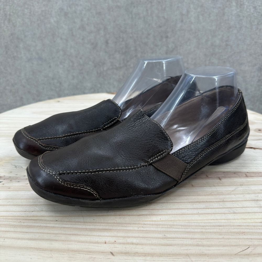 Naturalizer Nominate Loafers Women 12M Brown Leather Slip On Flats Comfort Shoes
